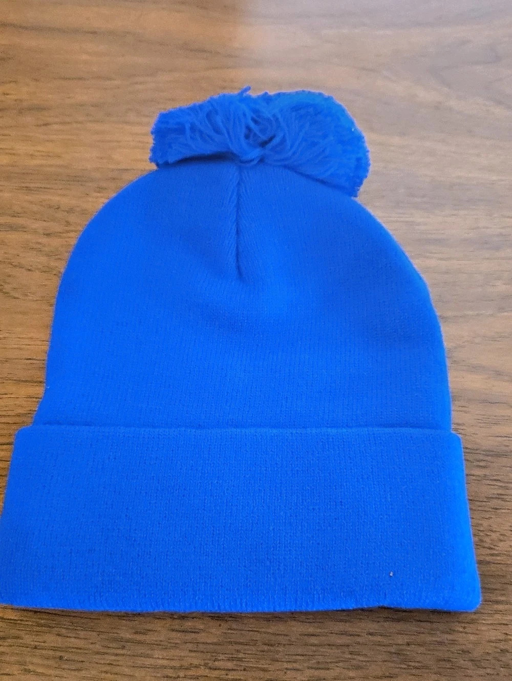 Blue Pom-Pom Knit Hat